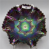 Imperial 8" elec purple Sand & Shell ruffled bowl
