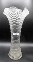 Imperial 15.5" crystal Ripple funeral vase- Scarce