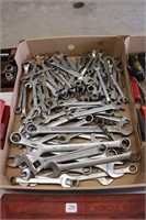BOX OF COMBINATION WRENCHES