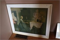 FRAMED MARGUERITE PEARSON PAINTING-35" X 30"