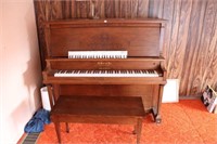 W. BELL AND CO. PIANO AND STOOL-57"X 26" X 52"