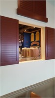 3 sets wood decor shutters
