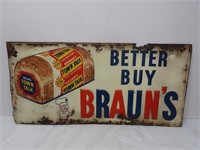 Vintage "Town Talk" Bread Sign(Brauns) 33x16"