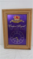 Crown Royal Clock-20 3/8"x14"x4"