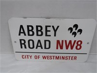 Porcelain "Abbey Road" Betals Sign-8 1/2x5"