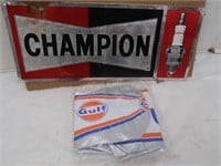 Vintage Champion Sticker & Gulf Blimp(NIP)