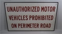 Unauthorized Vehicle Sign-33"x20"
