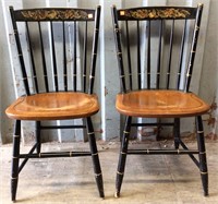 Pair Hitchcock chairs