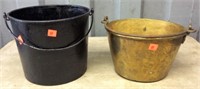 10" iron bucket with handle,