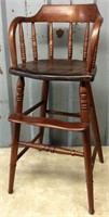 Oak bentwood child's high chair,