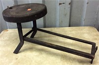 Iron milking stool