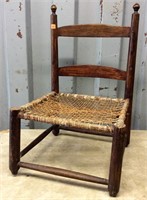 Child's ladderback chair, 24" T, 15" seat