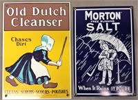2 Enameled signs, Dutch Cleanser-