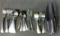 Silver plate flatware, 6 plate servings