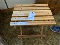 Folding side table wood