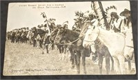 Rare 1908 Real Photo Indian Raid Postcard