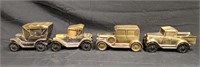 4 Brass Automobile Promotional Coin Banks