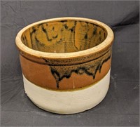 Stoneware Two Tone Wide Mouth Crock