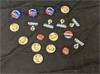 Group of Vintage Political Buttons Roosevelt