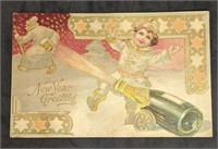1908 Tuck's New Years Antique Postcard