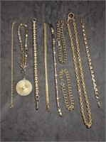 Group of Gold Tone Quality Costume Jewelry