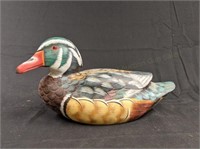 Vintage Hand Painted Carved Wood Duck Decoy