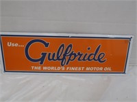 Porcelain "Gulf Pride" Sign-17x5 3/4"