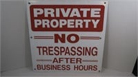 Private Property, No Trespassing Metal Sign