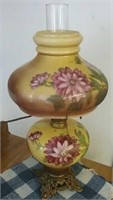 Hand Painted Oil Lamp Converted To Hydro