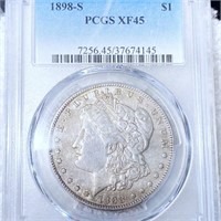 1898-S Morgan Silver Dollar PCGS - XF45
