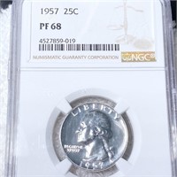 1957 Washington Silver Quarter NGC - PF68