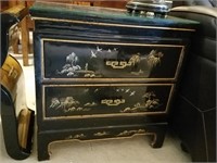 Pair Of Hand Painted Asian Night Stands