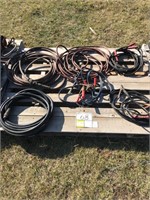 Booster cables and air hose