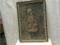 Antique Picture & Frame - "Pussy Willows"