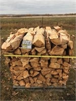 Pallet of spruce firewood