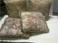 2 Pair Ornate Throw Pillows