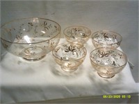 Decorative Bowl With 4 Serving Dishes