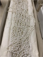 Plastic pearls, 4 x 8 mm, 13 dozen 60 inches long