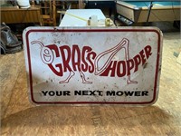 Grasshopper Mower Metal Sign