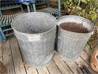 Galvanized Trash Cans