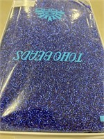 Toho 15/0 hex seed bead. Silver lined cobalt. Two