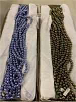 Plastic pearls two boxes 72 strands 24 inches