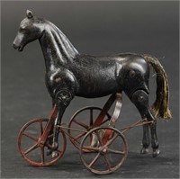 IVES ARTICULATED HORSE ON WHEELS