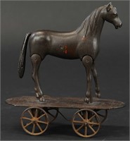 IVES ARTICULATED HORSE ON PLATFORM