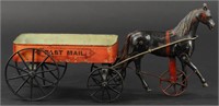 IVES FAST MAIL ARTICULATED HORSE CART