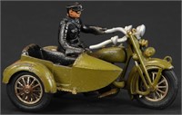 HUBLEY HARLEY DAVIDSON MOTORCYCLE W/ SIDECAR