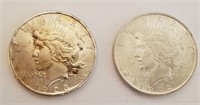 1922 & 1923-S Silver Peace Dollars