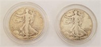 1944 & 1945 Silver Walking Half Dollar's