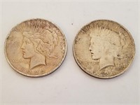 1922 & 1924 Silver Peace Dollars