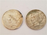 1922 & 1923-S Silver Peace Dollars